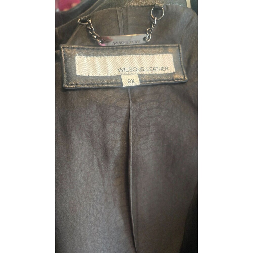 Wilsons Leather Genuine Leather Jacket – Women's 2X – Black Zip Front - Picture 2 of 10